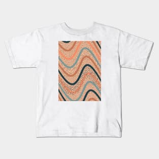 Flowy Abstract Polka Dots Kids T-Shirt